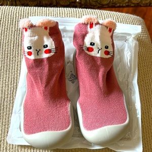 🐣 Easter Slipper sneaker socks Anti slip Rubber bottom TODDLER indoor outdoor